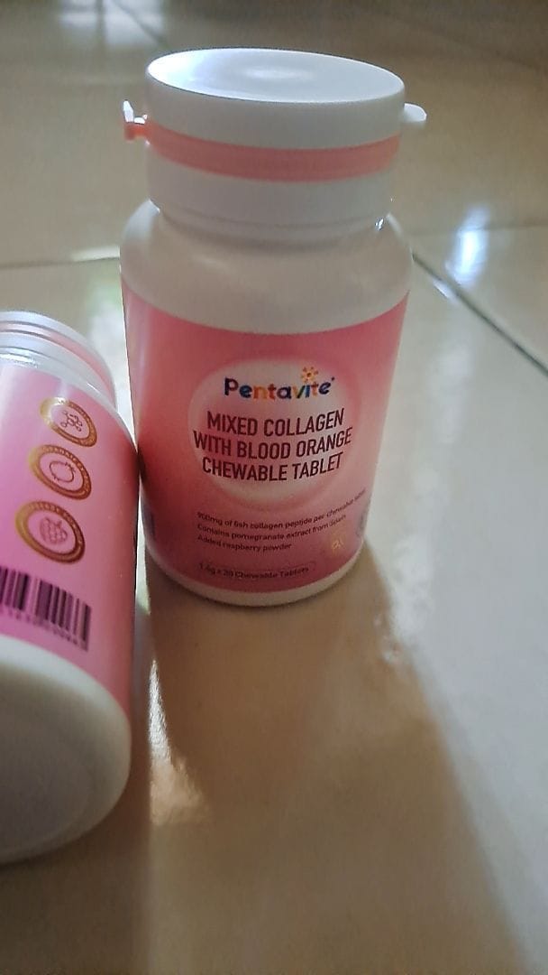 Customer photo review of Mixed Collagen With Blood Orange Chewable Tablet