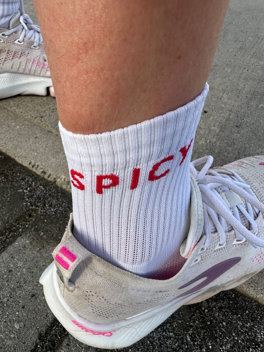 Customer photo review of OG Quarter Running Socks (2 Pack)