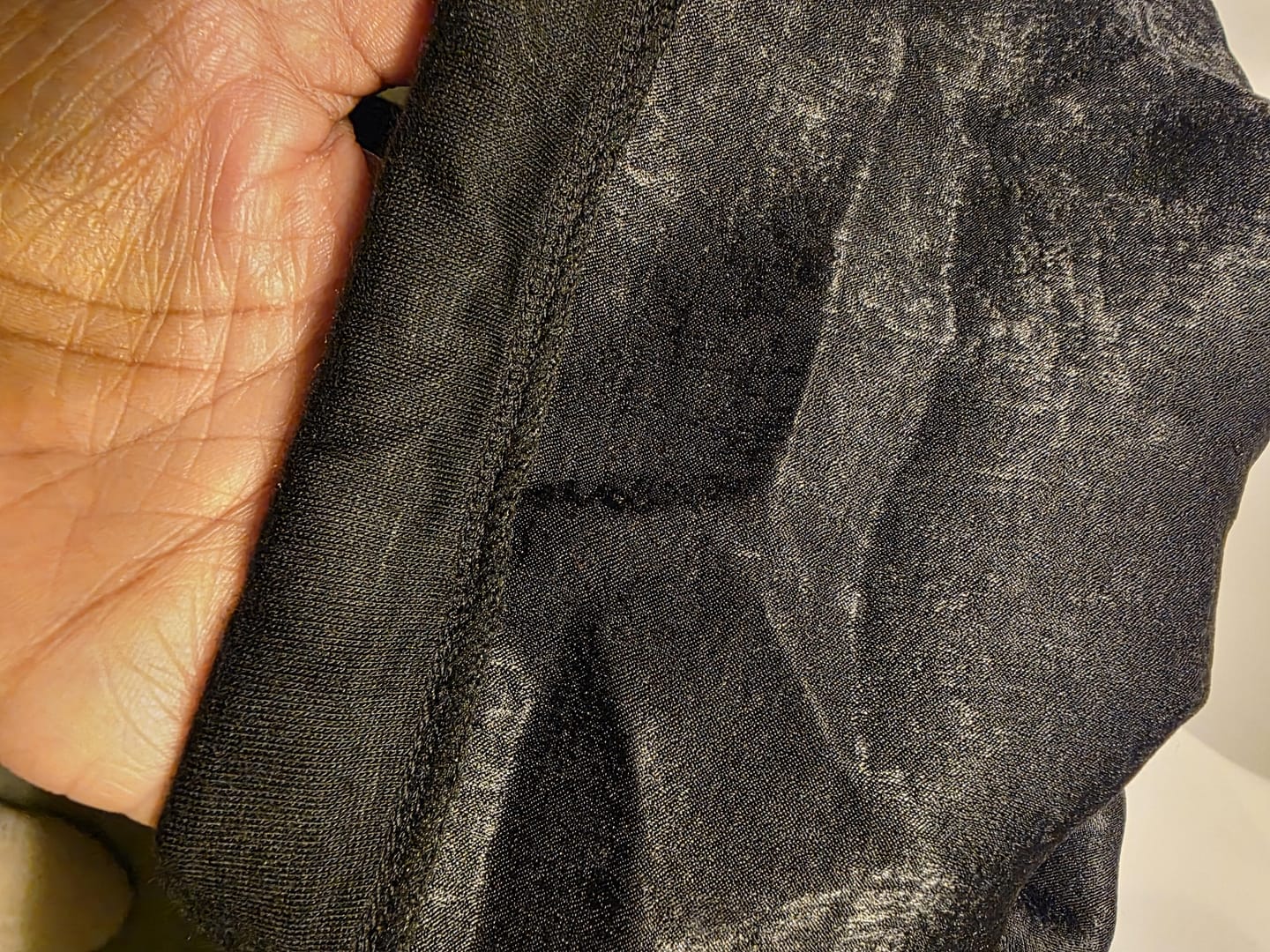 Customer photo review of Elastic Silk Hijab Cap - Black
