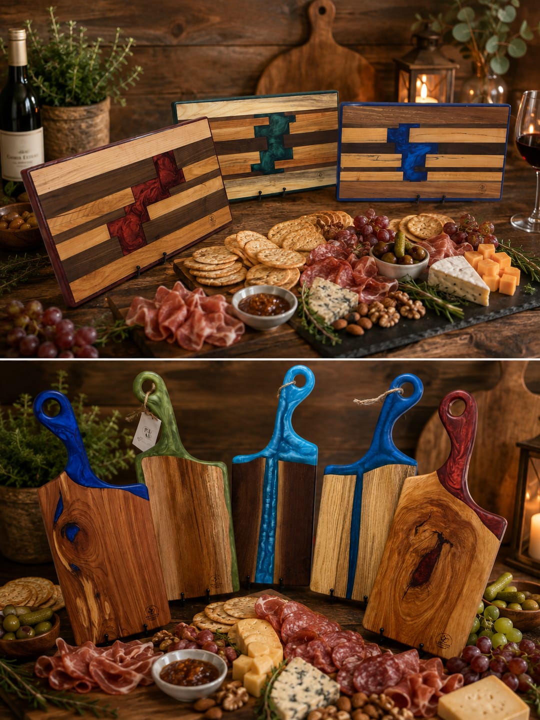 Customer photo review of 17.5x7x1" Small Free Flow Charcuterie Board Silicone Mold