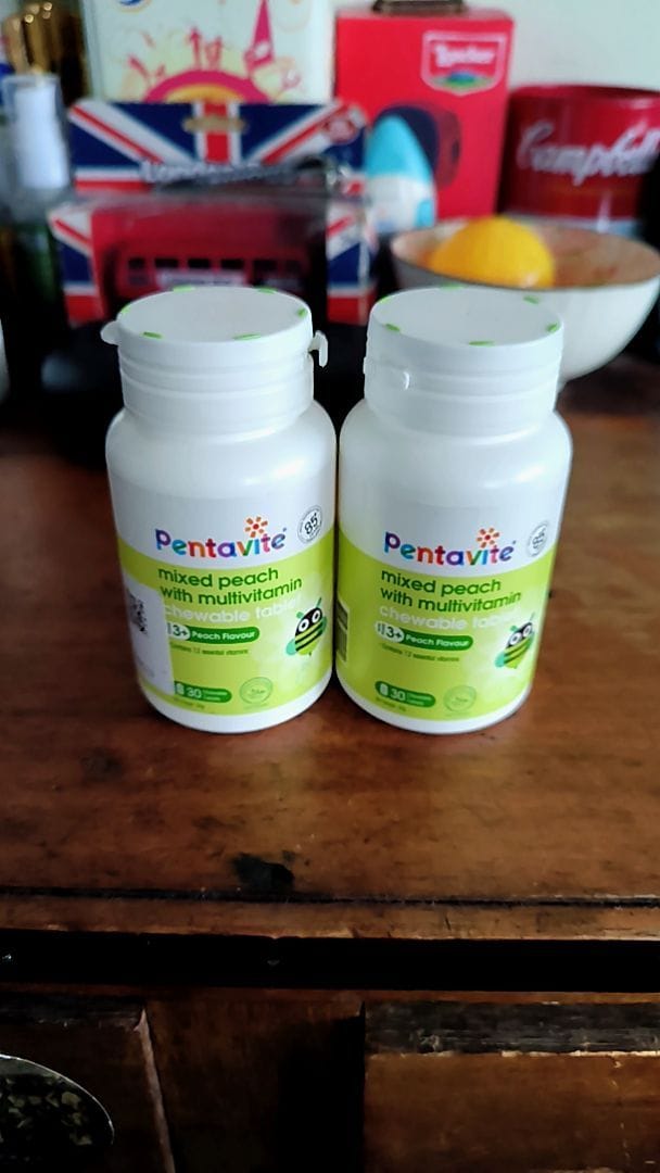 Customer photo review of Mixed Peach with Multivitamin Chewable Tablet