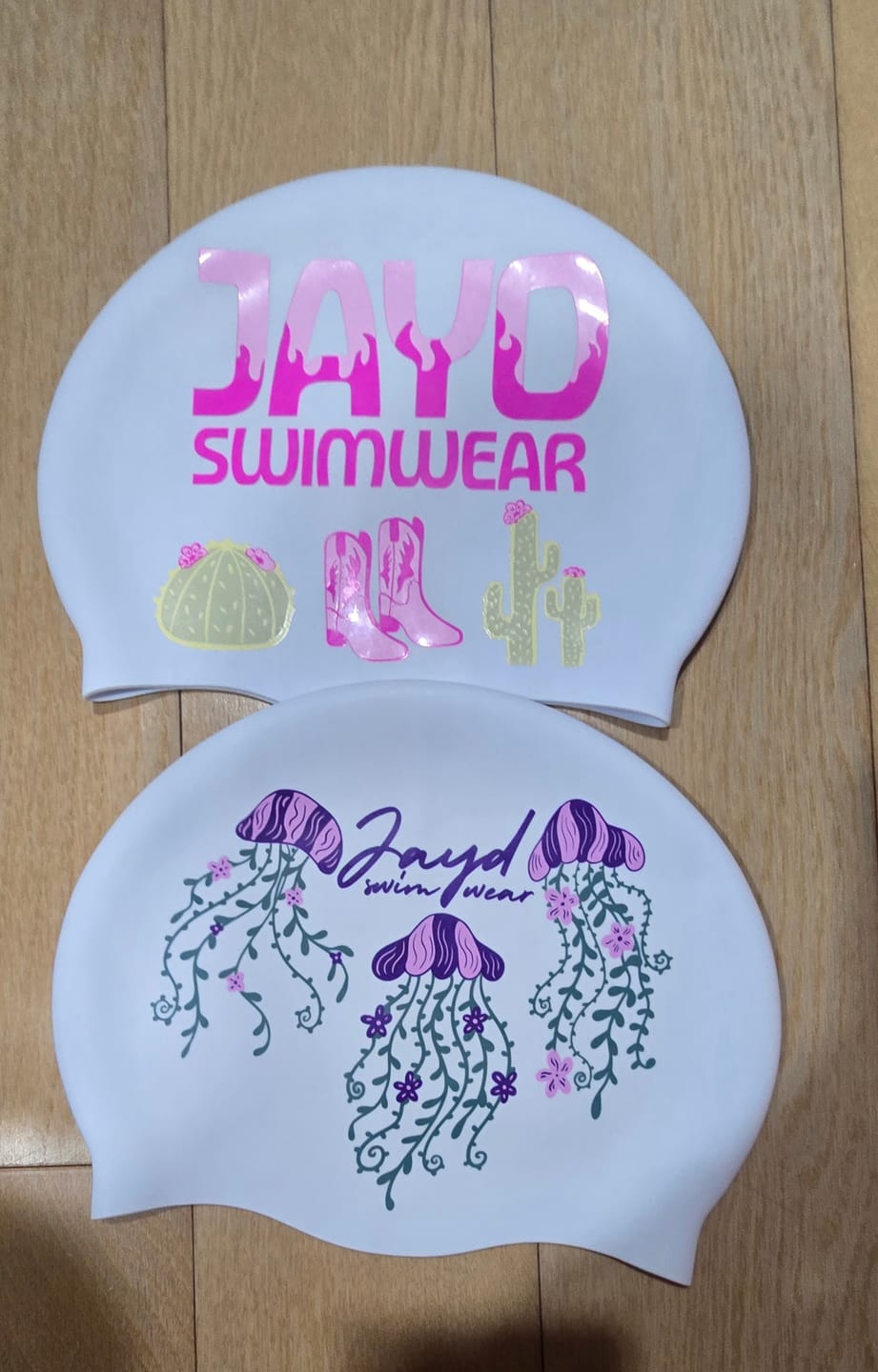 Customer photo review of JAYD Swim Cap - Jelly Belly