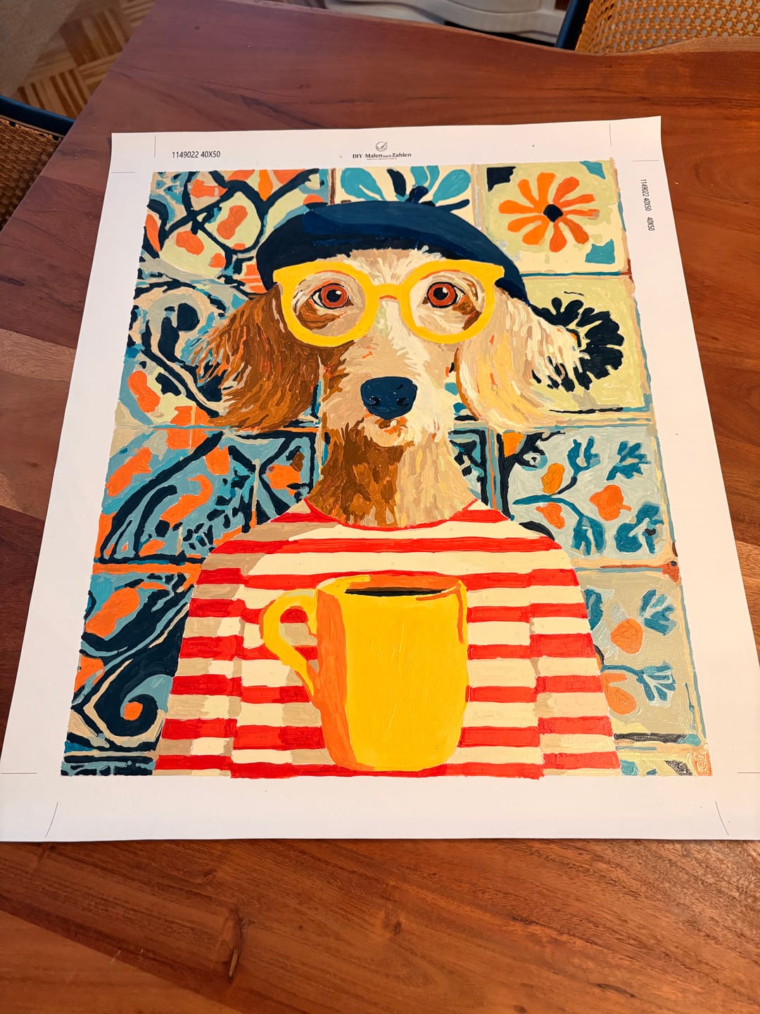Customer photo review of Malen nach Zahlen - Hund im französischen Stil