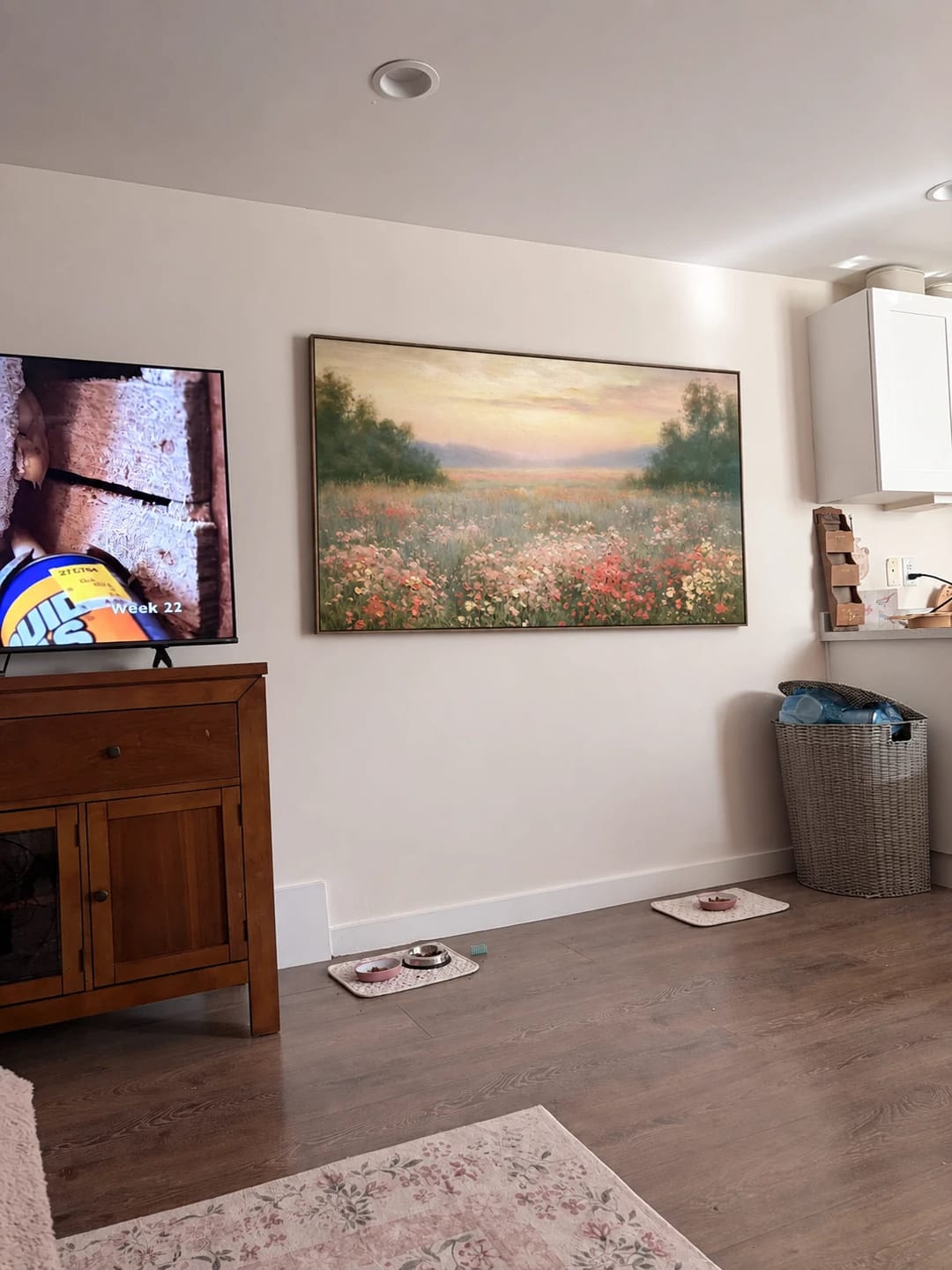 Customer photo review of Textured & Impasto Art | Blush Meadow Whisper