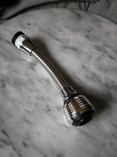 Customer photo review of Rotating Faucet Sprinkler Extender