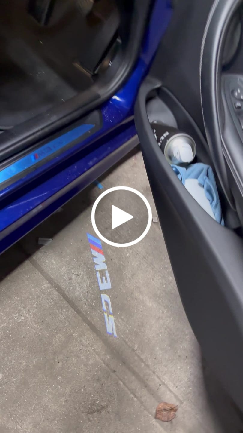 Customer video review of BMW M3 CS DOOR LIGHTS