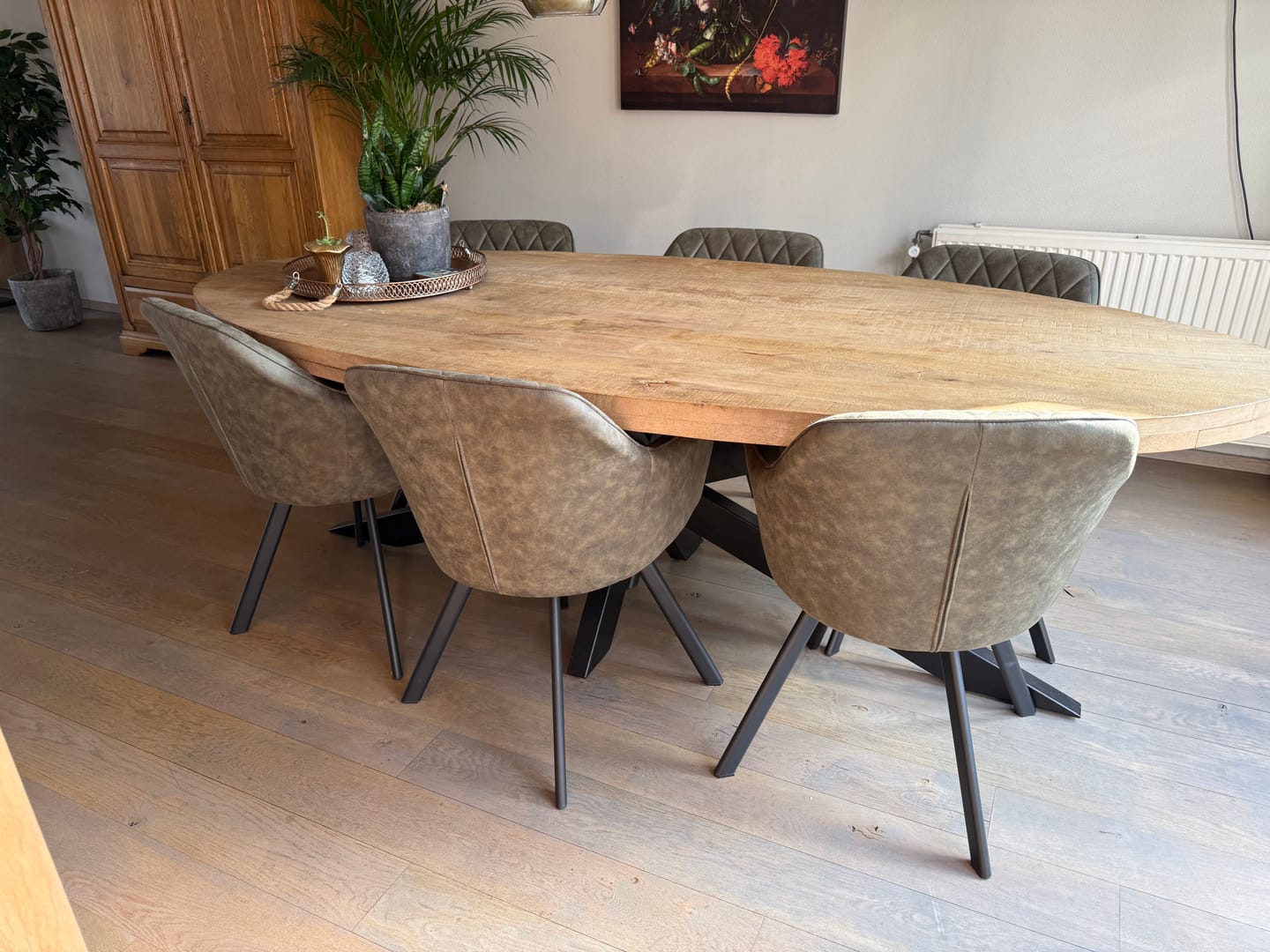 Customer photo review of Brione Draaibare Eetkamerstoel - Groen
