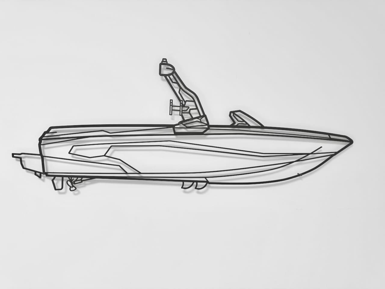 Customer photo review of Your Custom Boat Silhouette Metal Wall Art
