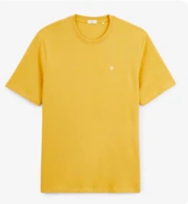 Customer photo review of T-shirt manches courtes Théo jaune moutarde