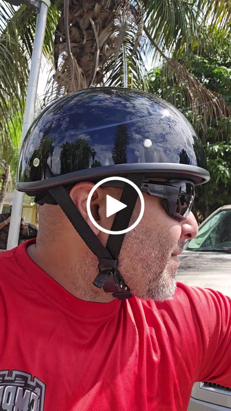 Customer video review of Lightweight SOA Style DOT Beanie Helmet / Gloss Black