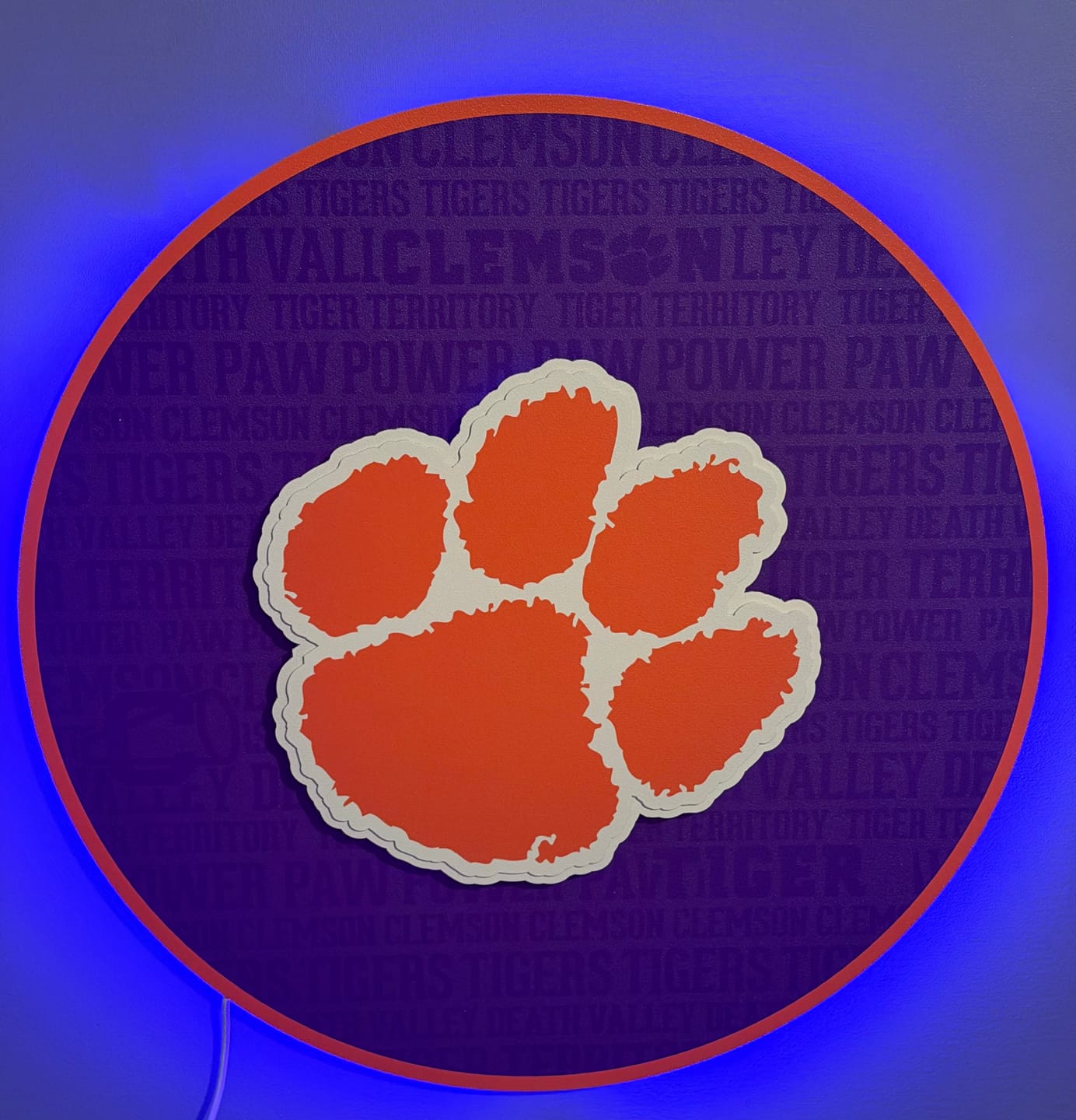 Customer photo review of Clemson Tigers CRAFT SERIES 3D Embossed Metal Wall Art