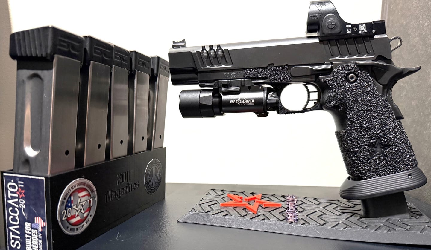 Customer photo review of STI 2011 Brass Double Stack Open Magazine Base Pad | 9mm/.38