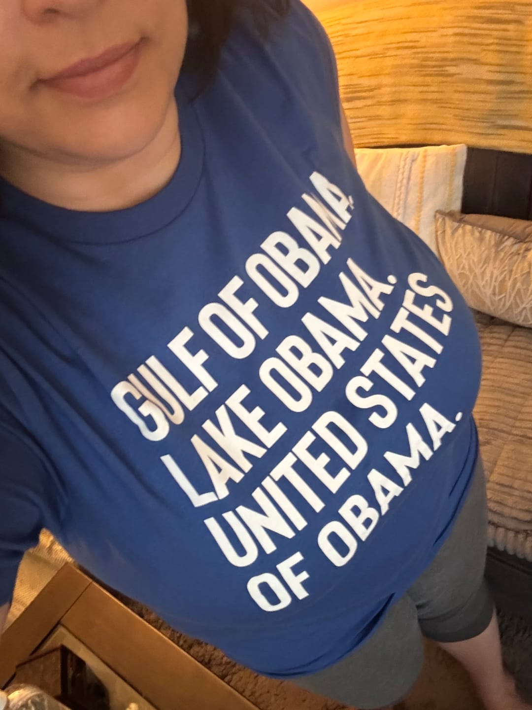 Customer photo review of Gulf of Obama. Lake Obama. The United States of Obama Unisex Tee
