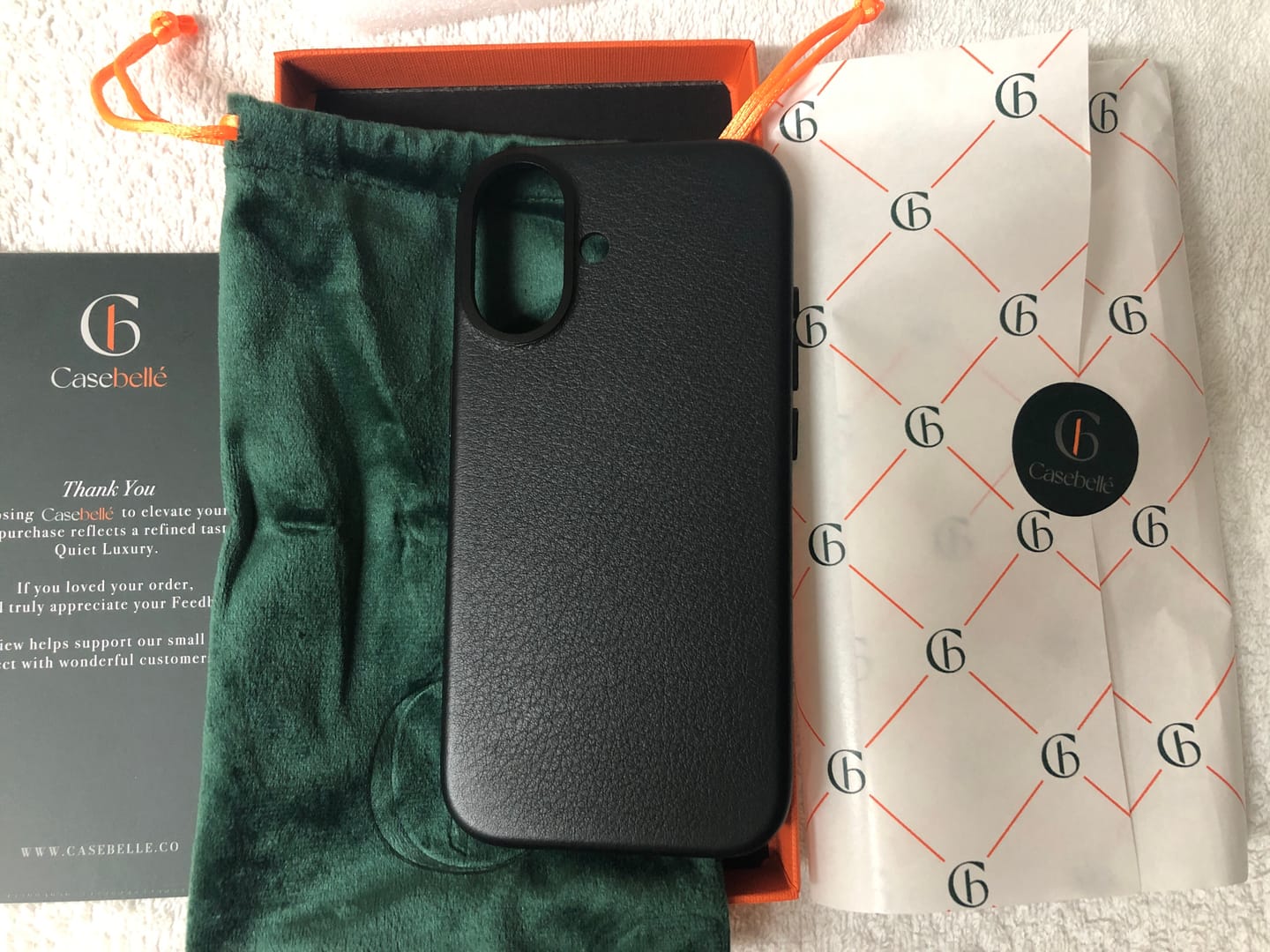 Customer photo review of iPhone 17 Leather Case - MagSafe - Obsidian Black