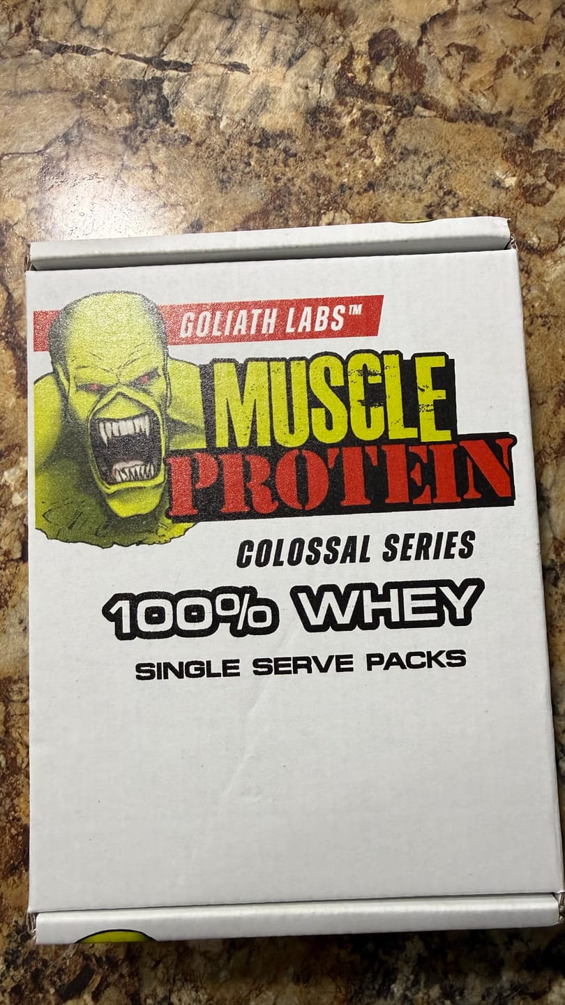 Customer photo review of Whey Protein Powder Travel Single Serving