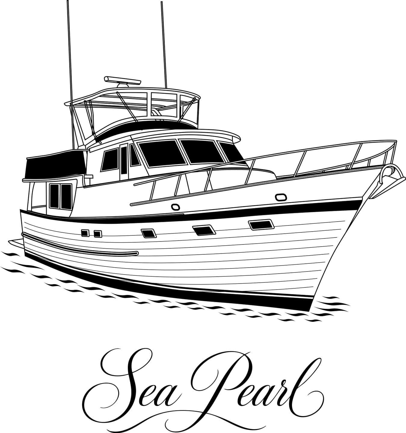 Customer photo review of Custom Digital Boat Artwork