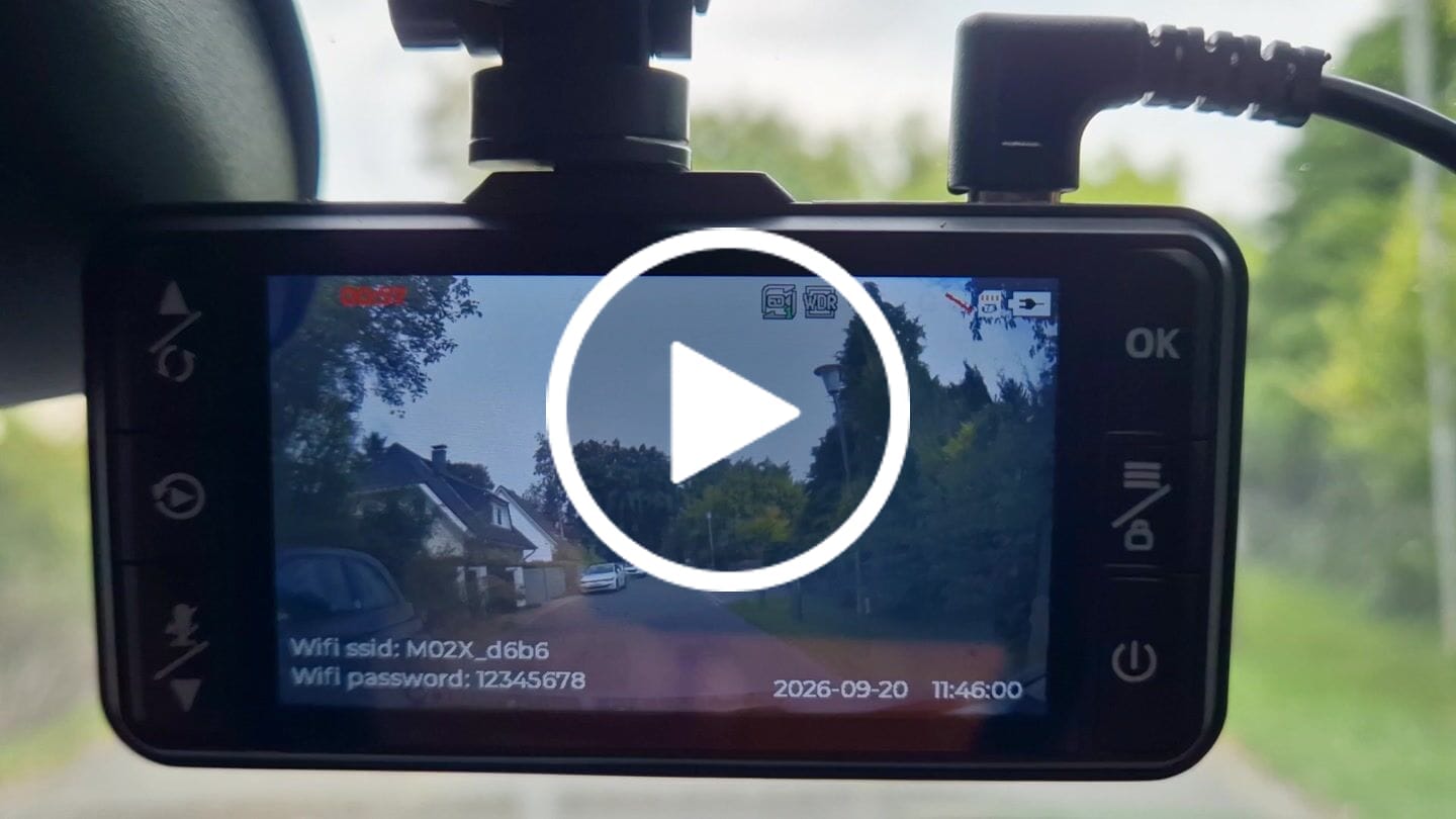 Customer video review of 4K Dashcam mit 3,94" Bildschirm / Vorne & hinten / Autokamera mit 170° Weitwinkelansicht / Nachtsicht / Parküberwachung / G-Sensor