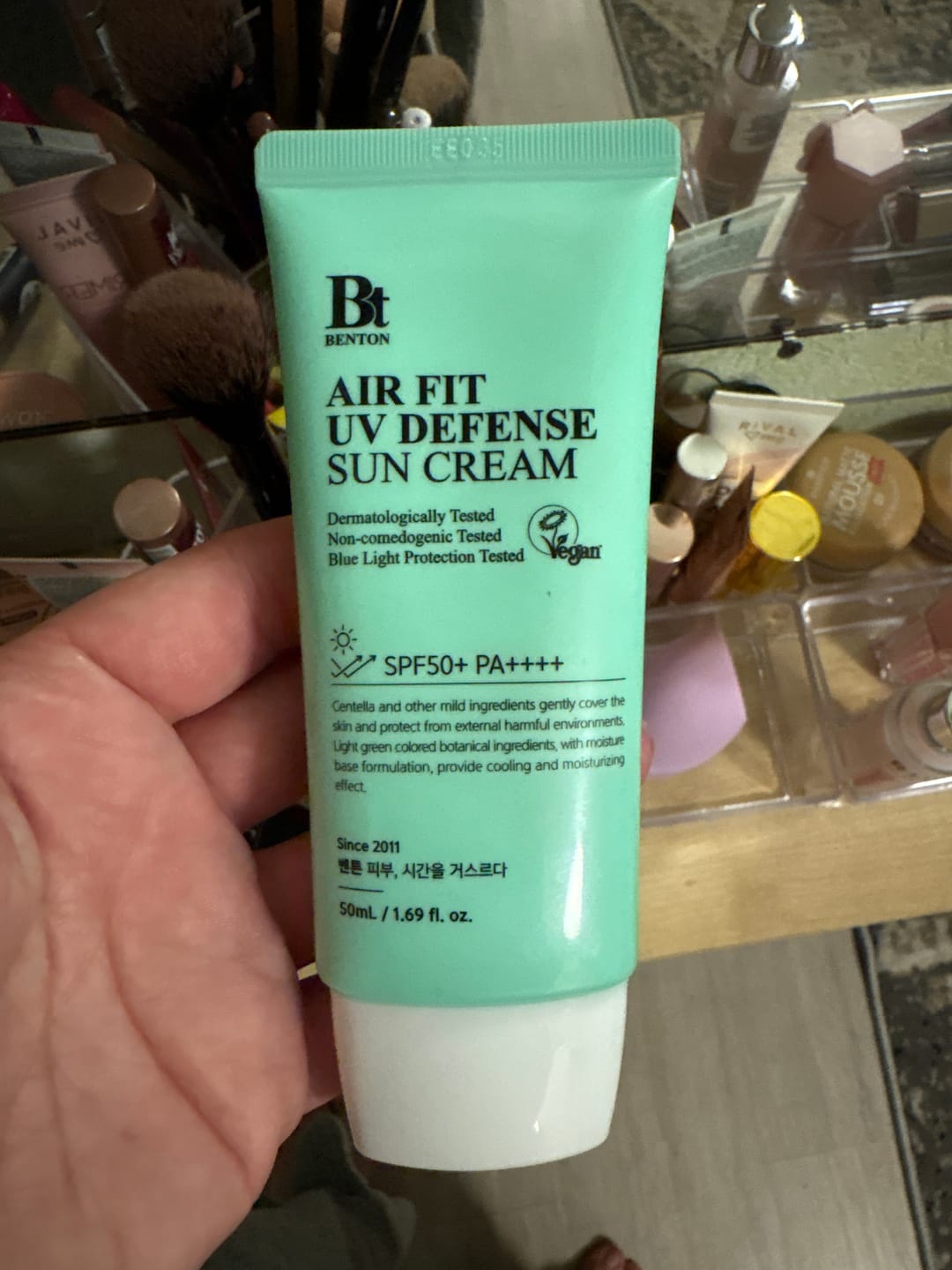 Customer photo review of Saules aizsargkrēms BENTON Air Fit UV Defense Sun