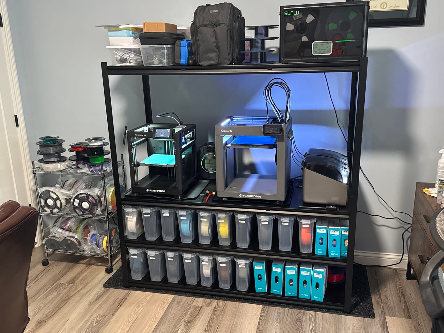 Customer photo review of Reibii 60″ W Heavy Duty Industrial Storage Shelving, Adjustable Metal Shelves for Garage, Warehouse, Basement
