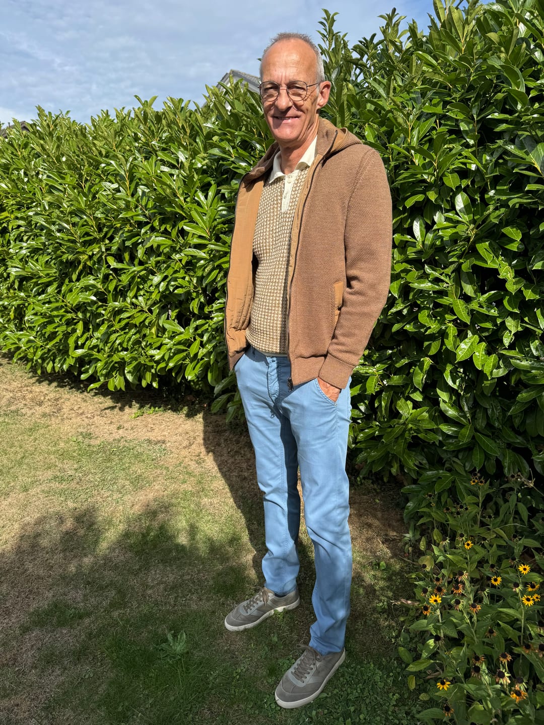 Customer photo review of Outdoorjacke in Reiskornstrickstrukturaus 100% Merino, voll gefüttert mit Nylonstepp