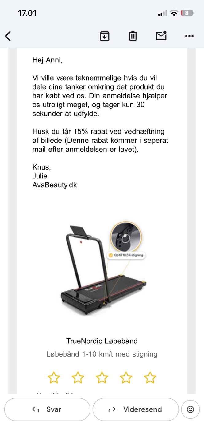Customer photo review of TrueNordic Løbebånd