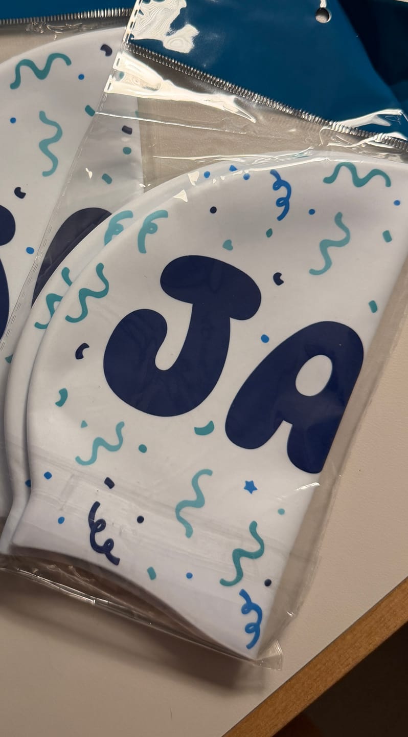 Customer photo review of JAYD Swim Cap - Confetti