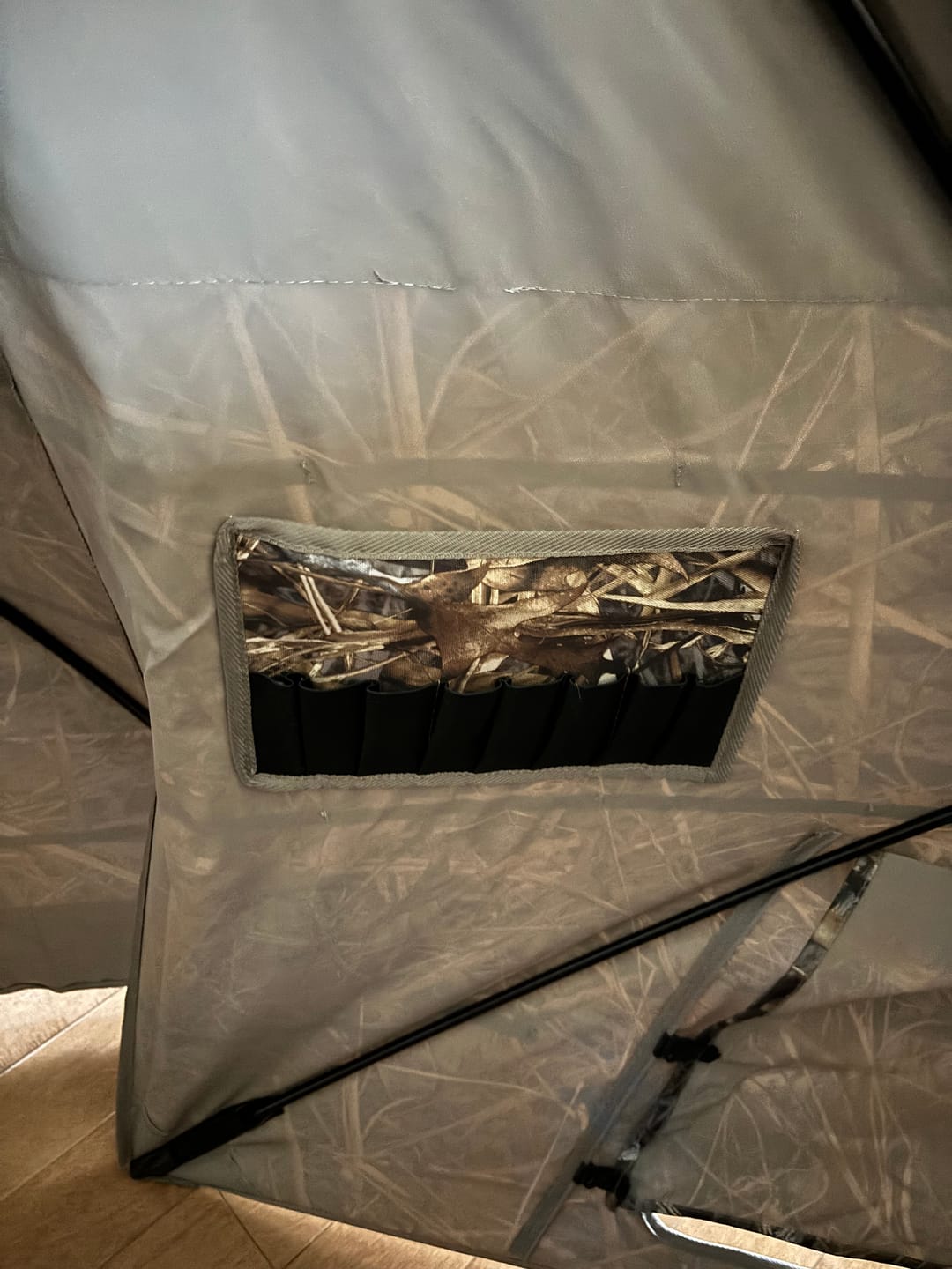 Customer photo review of Modular Panel Hunting Blind | A-Frame Pop Up Duck & Goose Blinds | Portable 3-4 Person Waterfowl Ground Blind Camo