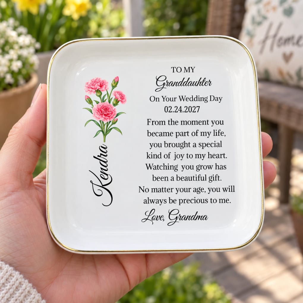 Customer photo review of Granddaughter Wedding Day Gift Dish