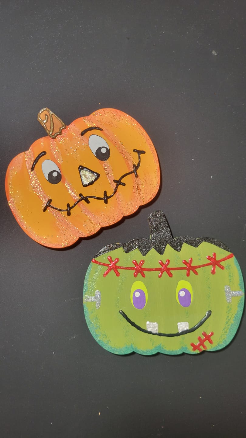 Customer photo review of Unfinished Wood Pumpkin Silhouette - Craft- up to 46" DIY