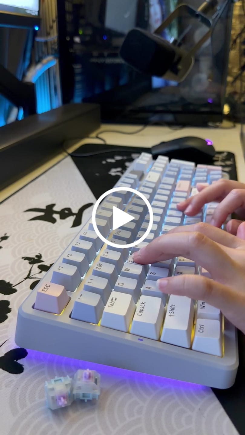 Customer video review of HMX Moksae Silent Tactile Switch Factory Lubed (10PCS)