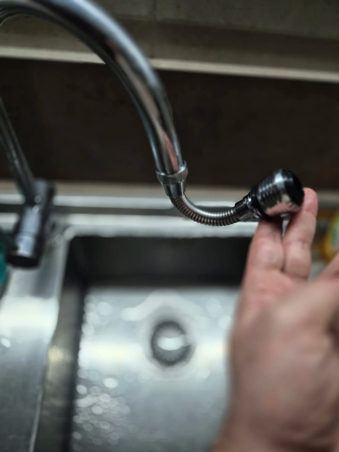 Customer photo review of Rotating Faucet Sprinkler Extender