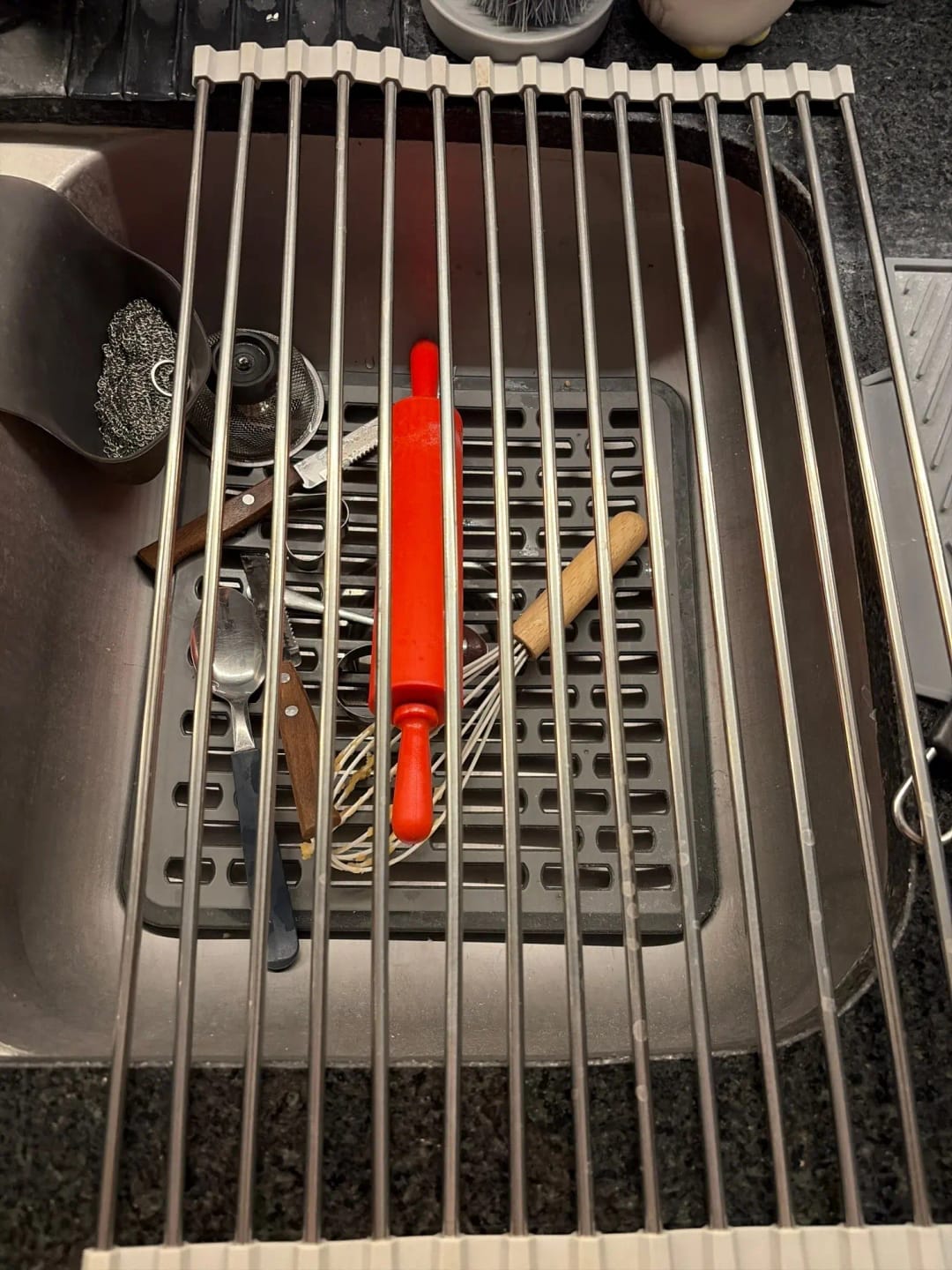 Customer photo review of FlexFold Dish Drainer
