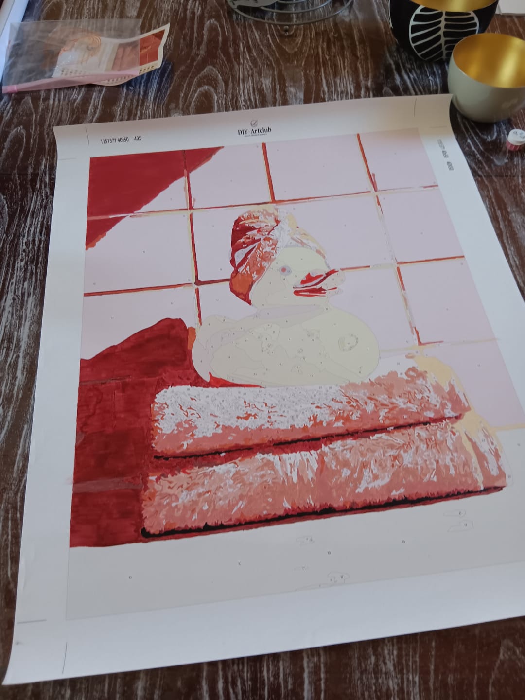 Customer photo review of Spa Duck | Paint by Number