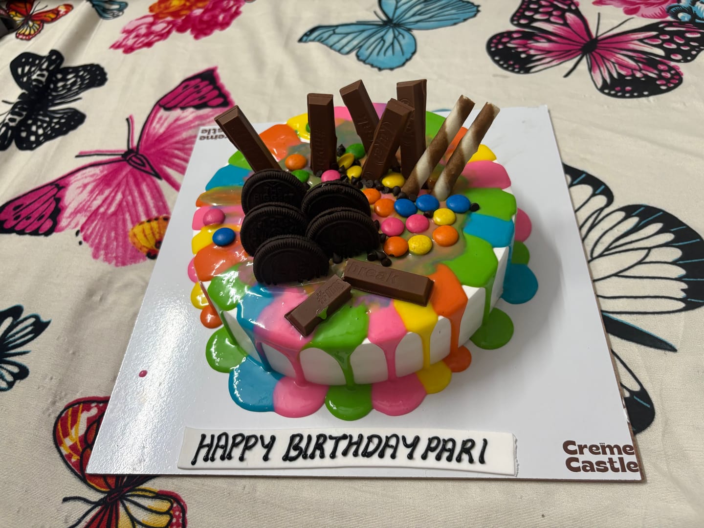 Customer photo review of Colorful Drip Cake