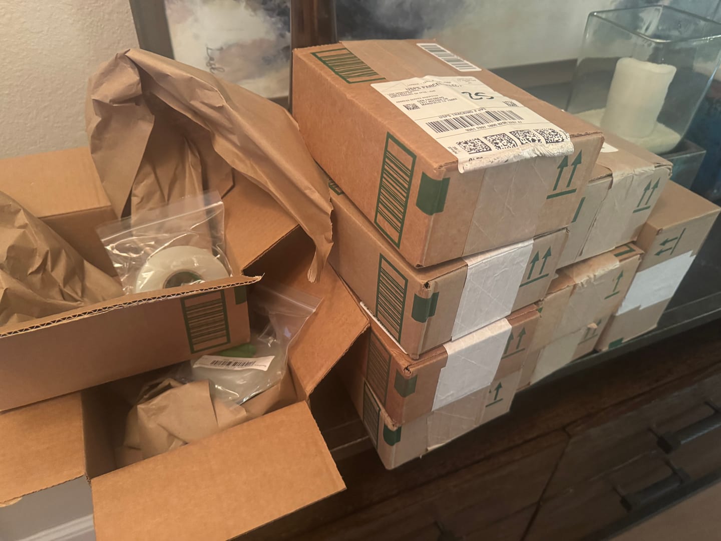 Customer photo review of Scapa Renfrew Clear Polyflex Shin/Sock Hockey Tape - 1" x 30m