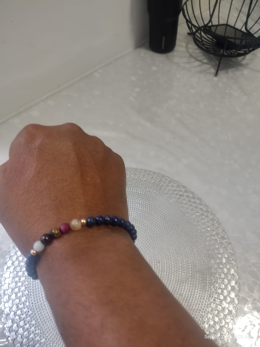 Customer photo review of Mega Wealth Lucky 7 Gemstone Bracelet With REAL Gold
