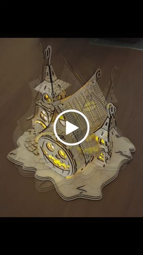 Customer video review of Halloween Pumpkin House Tealight Holder Laser Cut SVG