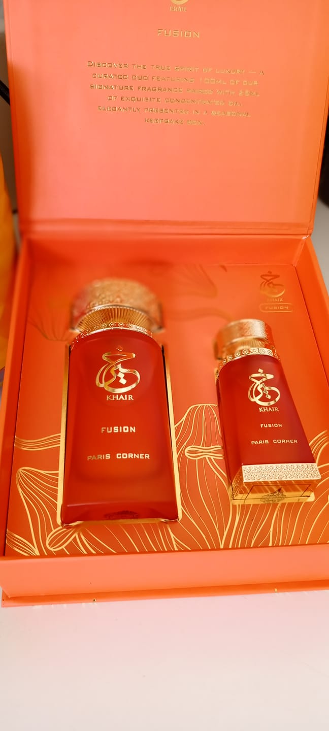 Customer photo review of KHAIR FUSION COMBO EDP 100ML PARFUM & 25ML CONCENTRATED OIL