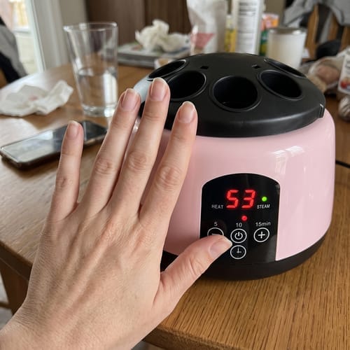 Customer photo review of NailSteam Pro™ Retire Vernis Vapeur Mains & Pieds
