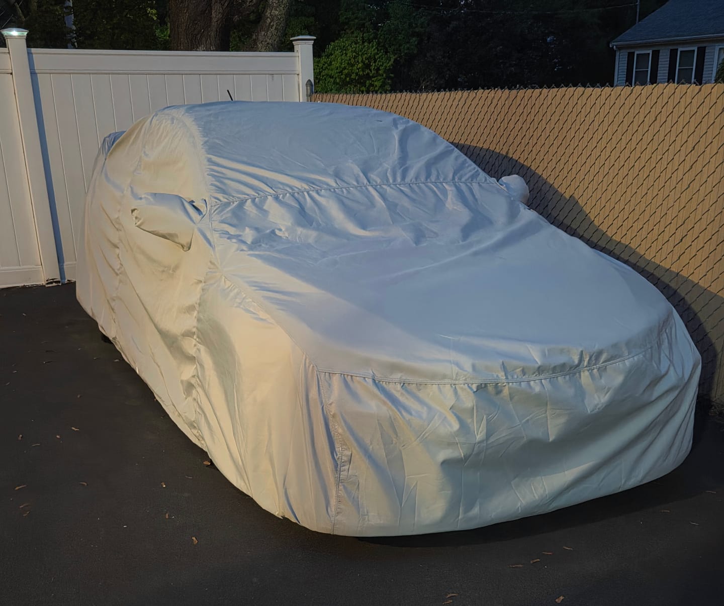 Customer photo review of 2007-2016 Mitsubishi Lancer Evolution X, w/Wing 2 mirrors OutdoorX Custom Outdoor Car Cover