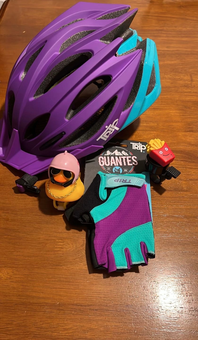 Customer photo review of CASCO TRIP MTB DELIRIUM ROAD BLUE/PINK
