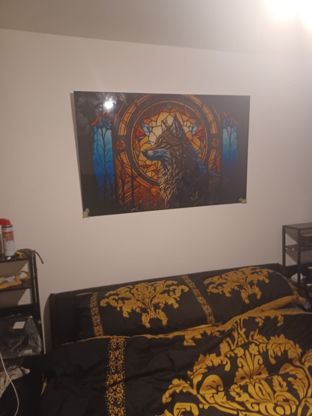 Customer photo review of Wolf Stained Glass Effect
