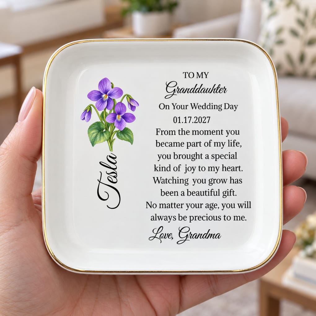 Customer photo review of Granddaughter Wedding Day Gift Dish