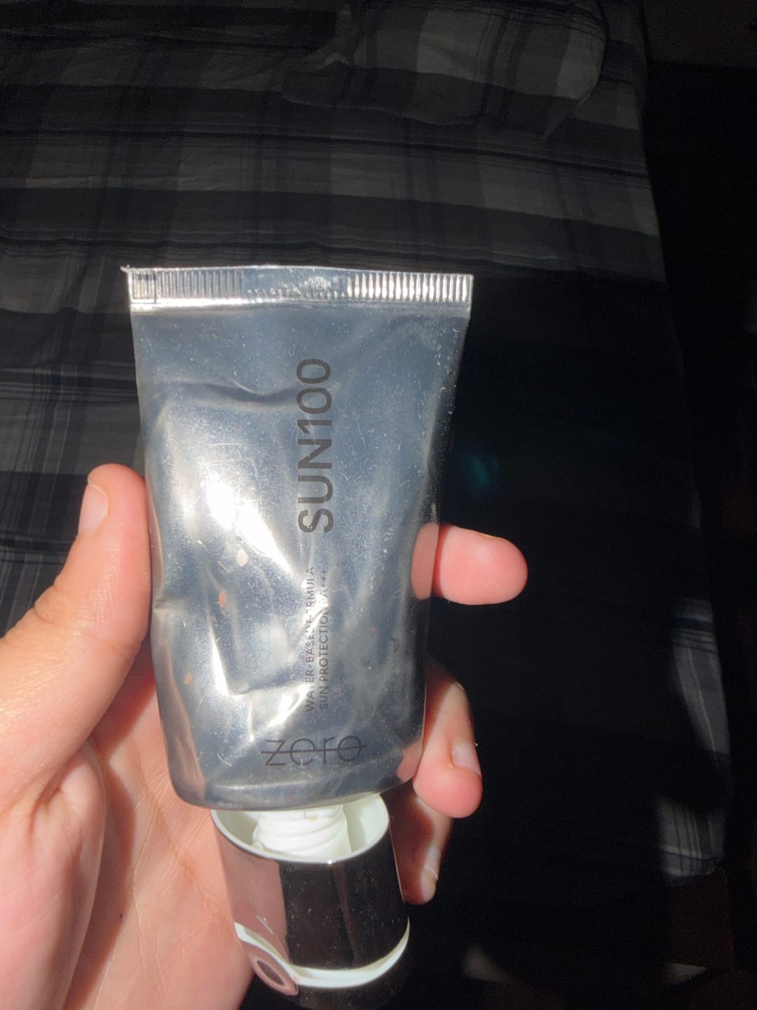 Customer photo review of SUN100 Water-Based Sunscreen