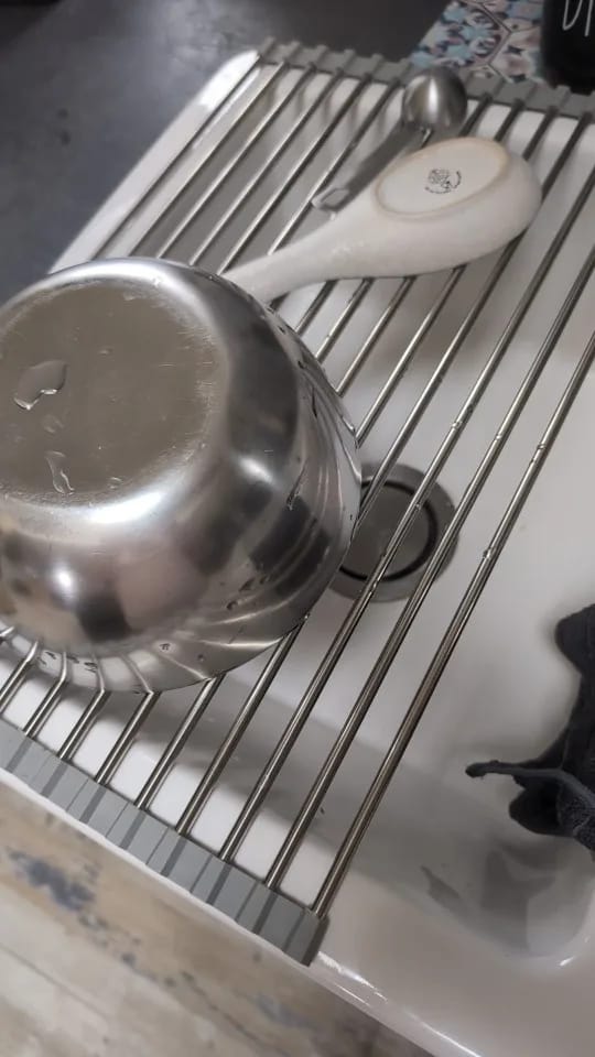 Customer photo review of FlexFold Dish Drainer