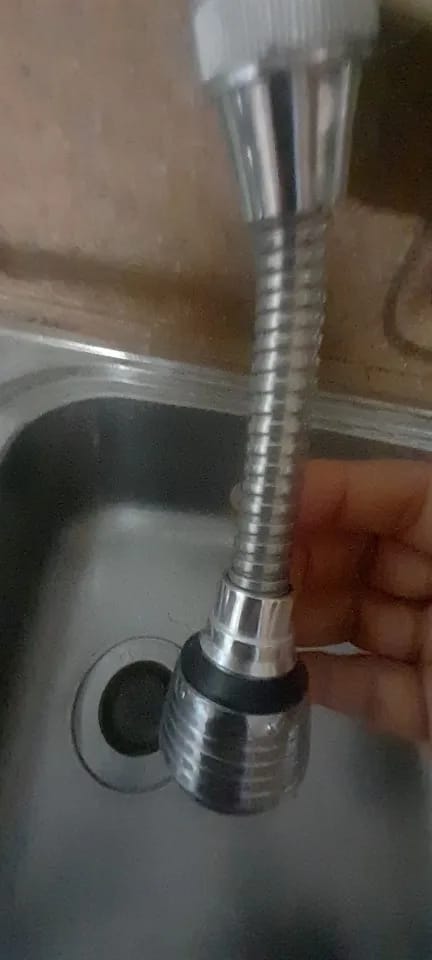 Customer photo review of Rotating Faucet Sprinkler Extender