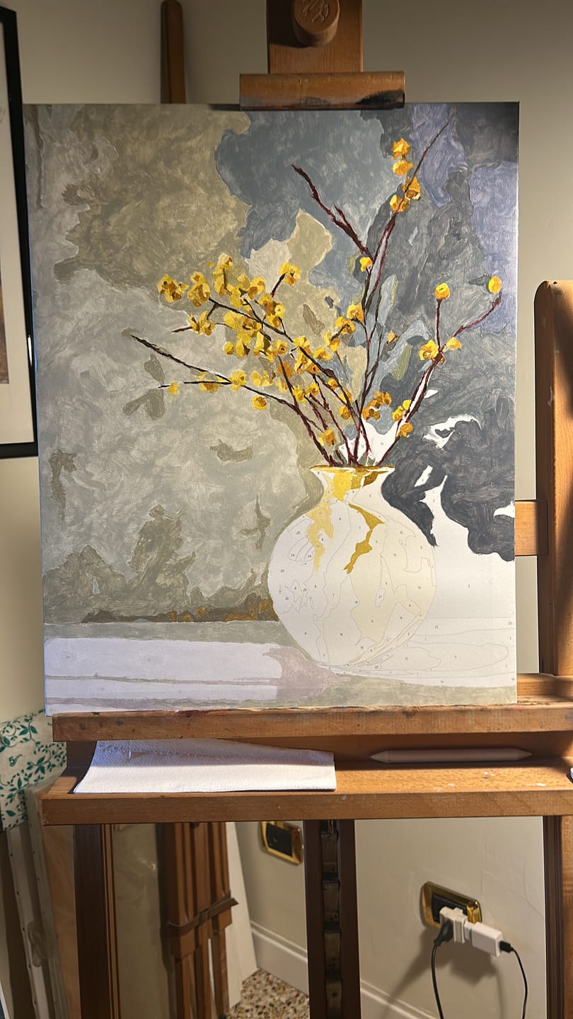 Customer photo review of Golden Vase | Paint by Number