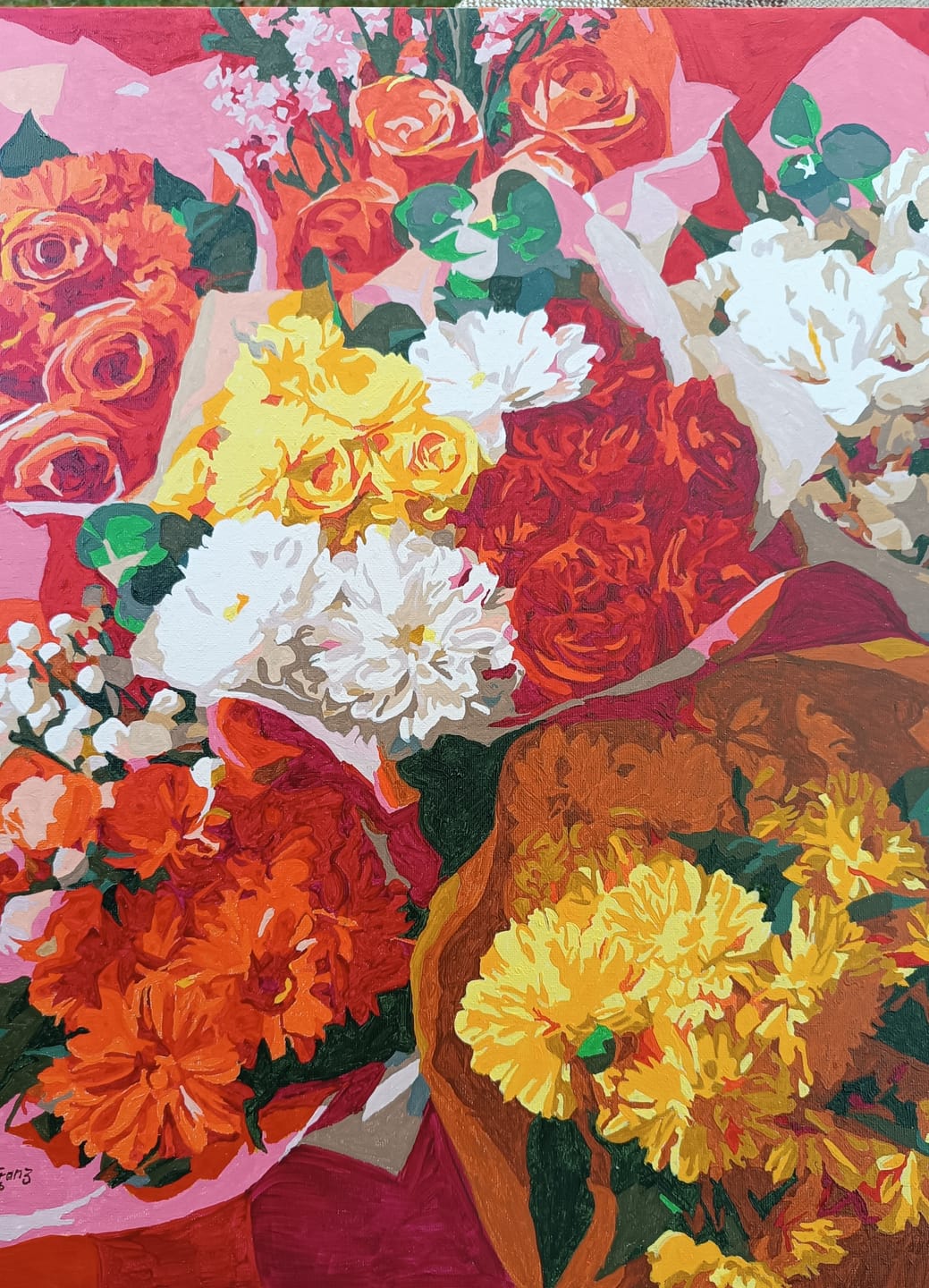 Customer photo review of Malen nach Zahlen - Ein Blumenverkauf