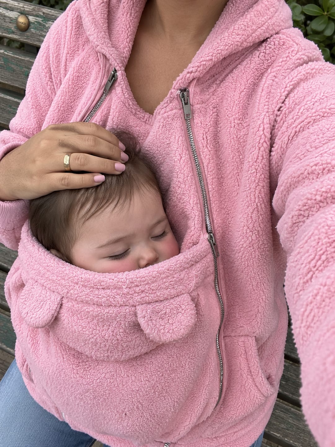 Customer photo review of Sudadera canguro para bebés