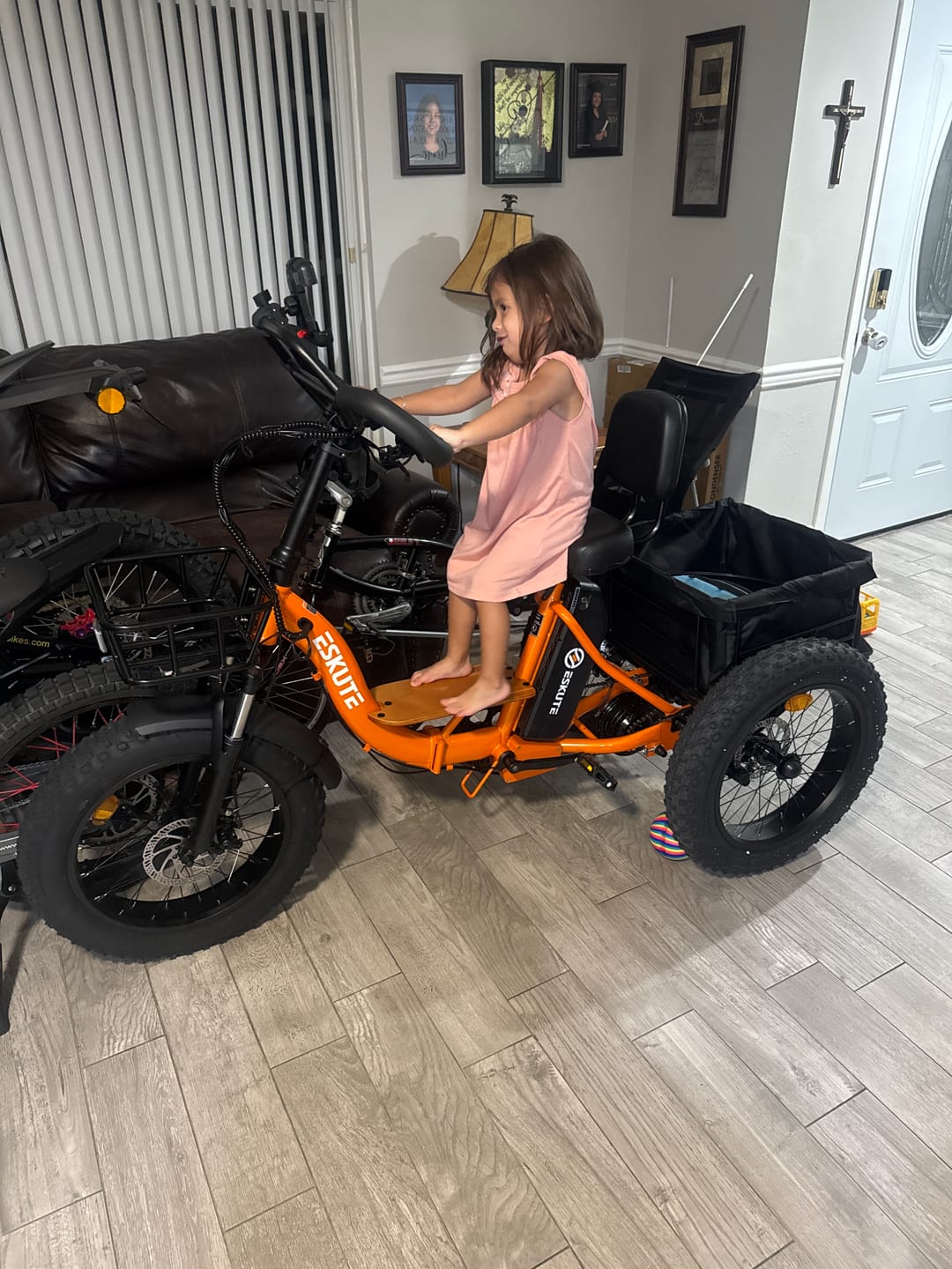 Customer photo review of Eskute® T300 Pro Folding Electric Trike with One-Button Reverse
